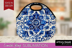 Mediterranean Lunch Bag - Italian Tile Lunch Bug PNG Product Image 1