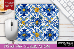 Mediterranean Mouse Pad Sublimation - Italian Tile Mousepad Product Image 1
