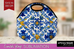 Mediterranean Lunch Bag - Italian Tile Lunch Bug PNG Product Image 1