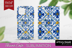 Mediterranean Phone Case PNG - Italian Tile Case PNG Product Image 1