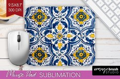 Mediterranean Mouse Pad Sublimation - Italian Tile Mousepad Product Image 1