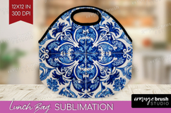 Mediterranean Lunch Bag - Italian Tile Lunch Bug PNG Product Image 1