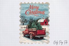Christmas Postage Stamp Merry Christmas Sublimation Product Image 1