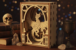 Dragon Fantasy Diorama - SVG Laser Cut Project, Digital File Product Image 3