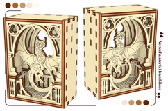 Dragon Fantasy Diorama - SVG Laser Cut Project, Digital File Product Image 8