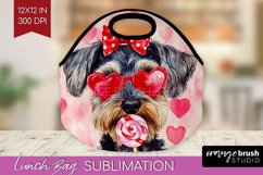 Miniature Schnauzer Valentine Lunch Bag Valentines Day Lunch Product Image 1
