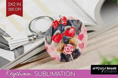 Miniature Schnauzer Valentine Keychain PNG Valentines Day Product Image 1