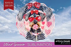 Miniature Schnauzer Valentine Wind Spinner Sublimation PNG Product Image 1