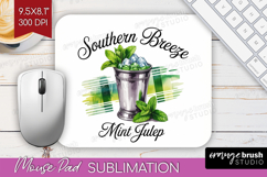 Mint Julep Cocktail Mouse Pad Sublimation Summer Drink PNG Product Image 1