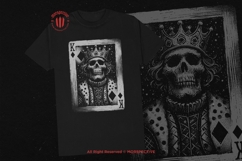 10 Bundle Dark Art Diamond Card King Queen Skull Playing Product Image 2