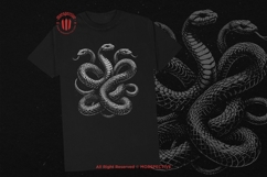 10 Bundle Dark Art Python Snake Skull Hand Drawn Tattoo Product Image 2