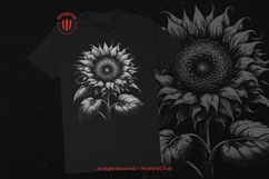 10 Bundle Dark Art Sun Flower Botanical Sunflower Floral Product Image 2