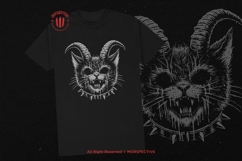 10 Bundle Dark Art Cats Devil Demon Beast with Horn Tattoo Product Image 2