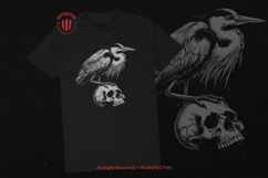 10 Bundle Dark Art Heron Bird Skull Horror Tattoo Clipart Product Image 2