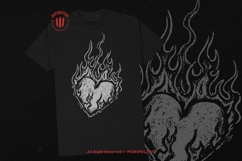 10 Bundle Dark Art Heart Burn Fire Flame Burning Skull Product Image 2