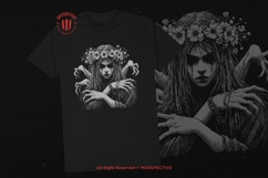 10 Bundle Dark Art Virgo Women Horror Skull Girl with Floral Product Image 2