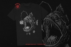 10 Bundle Dark Art Angler Fish Sea Creature Horror Deep Sea Product Image 2