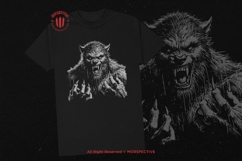 10 Bundle Dark Art Warewolf Monster Face Horror Tattoo Product Image 2