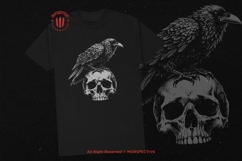 10 Bundle Dark Art Raven Bird Crow Skull Gothic Horror Product Image 2
