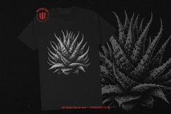 10 Bundle Dark Art Aloe Vera Cactus Plant Botanical Floral Product Image 2