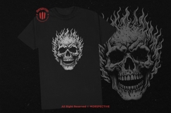 10 Bundle Dark Art Flamming Skull Fire Burning Tattoo Product Image 2