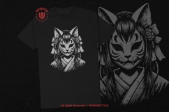 10 Bundle Dark Art Kitsune Girl Mask Japanese Fox Geisha Product Image 2