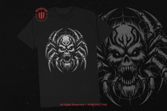 10 Bundle Dark Art Scary Spider Skull insect Tattoo Clipart Product Image 2