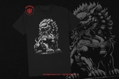10 Bundle Dark Art Chinese Foo Dog Komainu Guardian Tattoo Product Image 2