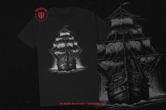 10 Bundle Dark Art Pirates Ship Boat Sail Sea Ghost Skull Product Image 2
