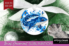 Moray Floral Ornament PNG Blue Flowers PNG Sublimation Product Image 1