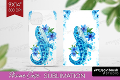 Moray Floral Phone Case PNG Blue Flowers Case PNG Product Image 1
