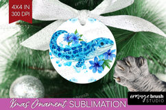 Moray Floral Ornament PNG Blue Flowers PNG Sublimation Product Image 1