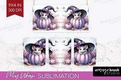 Mouse Halloween Mug Wrap Coquette Mug PNG Sublimation Product Image 1