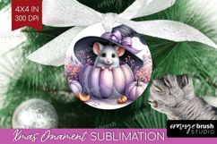 Mouse Halloween Ornament PNG Coquette PNG Sublimation Product Image 1