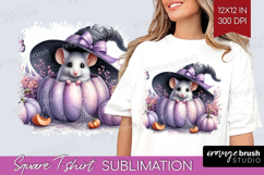 Mouse Halloween Square Tshirt Background Coquette PNG Product Image 1