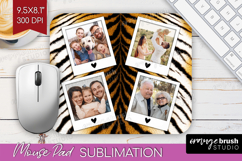 Animal Print Photo Mouse Pad PNG - Wild Animal Picture Frame Product Image 1