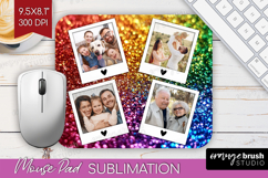 Glitter Photo Mouse Pad PNG - Sparkle Picture Frame Mouse Product Image 1
