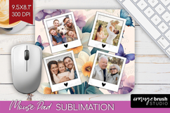 Floral Photo Mouse Pad PNG - Sping Flowers Picture Frame Pad Product Image 1