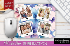 Floral Photo Mouse Pad PNG - Sping Flowers Picture Frame Pad Product Image 1