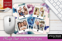 Floral Photo Mouse Pad PNG - Sping Flowers Picture Frame Pad Product Image 1