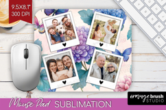 Floral Photo Mouse Pad PNG - Sping Flowers Picture Frame Pad Product Image 1