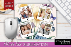 Floral Photo Mouse Pad PNG - Sping Flowers Picture Frame Pad Product Image 1