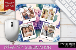 Floral Photo Mouse Pad PNG - Sping Flowers Picture Frame Pad Product Image 1