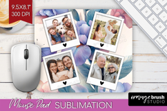 Floral Photo Mouse Pad PNG - Sping Flowers Picture Frame Pad Product Image 1