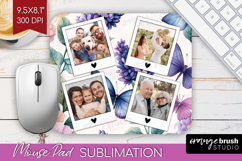 Floral Photo Mouse Pad PNG - Sping Flowers Picture Frame Pad Product Image 1