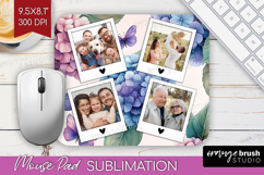 Floral Photo Mouse Pad PNG - Sping Flowers Picture Frame Pad Product Image 1