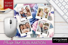 Floral Photo Mouse Pad PNG - Sping Flowers Picture Frame Pad Product Image 1