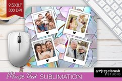 Stained Glass Photo Mouse Pad PNG - Flowers Picture Frame Product Image 1