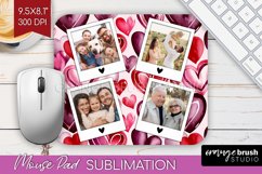 Valentines Day Photo Mouse Pad PNG - Heart Picture Frame Pad Product Image 1