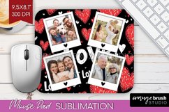 Valentines Day Photo Mouse Pad PNG - Heart Picture Frame Pad Product Image 1